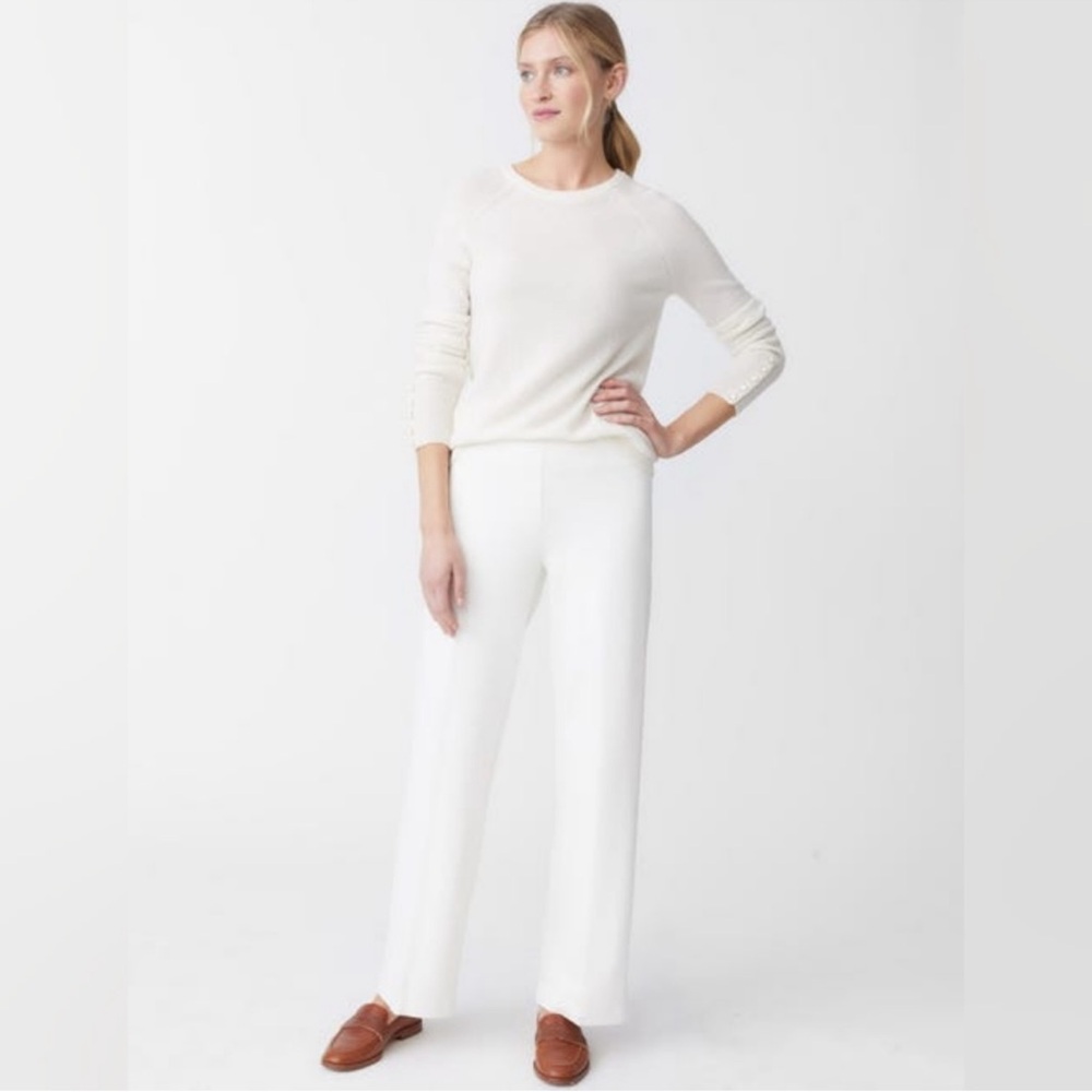 J. McLaughlin Carter Stretch Knit Wide Leg
Pants Cream Size 8